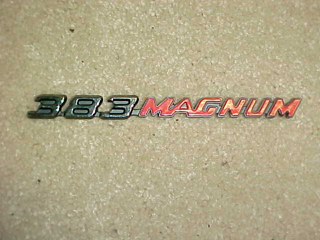 70-71 CHALLENGER 383 MAGNUM NAMEPLATE