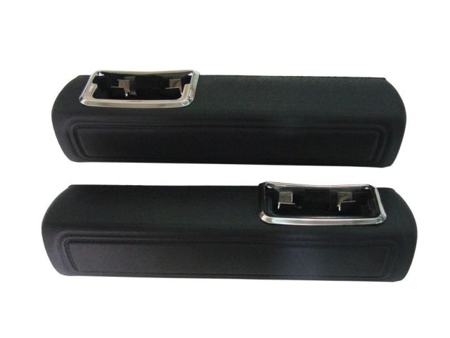 66-70 B/C BODY REAR ARM REST PADS BLACK 9" W/ ASH TRAY OPENINGS