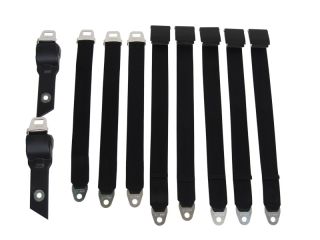 68-69 B BODY CONVERTIBLE BLACK SEAT BELTS BENCH SEAT