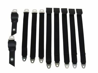 68-69 B BODY CONVERTIBLE BLACK SEAT BELTS BUCKET SEATS