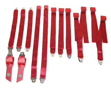 70 B BODY RED SEAT BELTS BUCKET SEATS