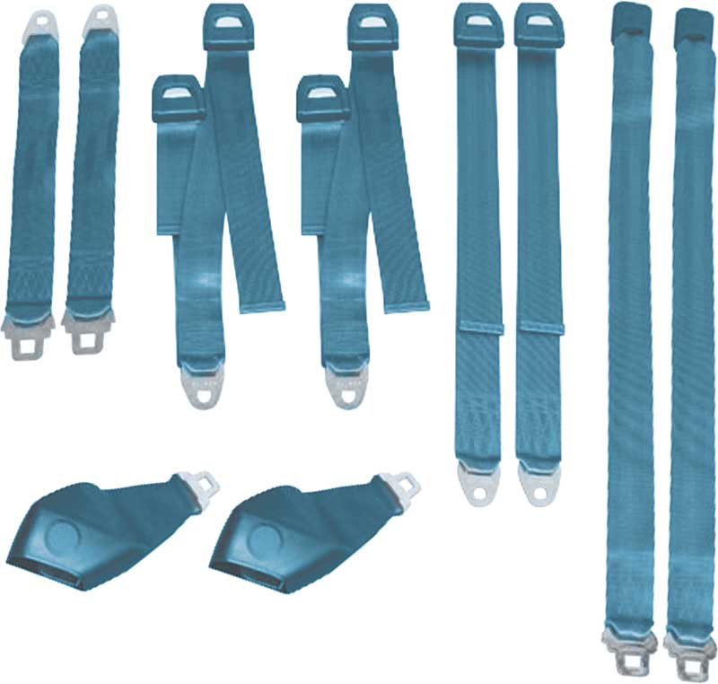 71 E BODY HARD TOP BLUE BUCKET SEAT BELT SET