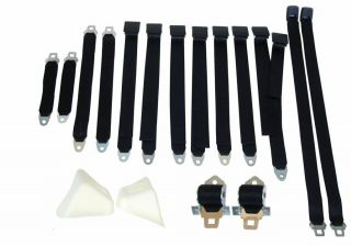 70 E BODY HARDTOP BENCH BLACK SEAT BELT SET