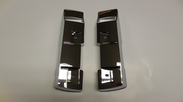 68-72 A BODY FRONT ARM REST BASES CHROME SOLD AS A PAIR