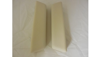 67 A BODY FRONT ARM REST PADS WHITE SOLD AS A PAIR