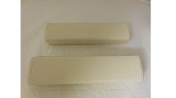 66-70 B BODY FRONT ARM REST PADS 9" WHITE SOLD AS A PAIR