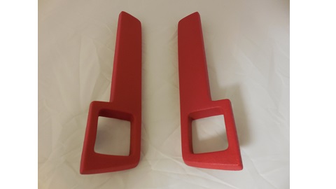 64-66 A BODY, 64-65 B & C BODY REAR ARM REST PADS RED 11" SOLD AS A PAIR