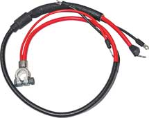 67-68 A BODY POSITIVE BATTERY CABLE SMALL BLOCK WITH SPLIT STARTER LUG/HEAT SHEATH