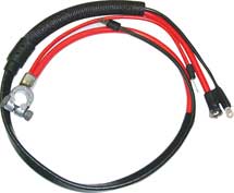 69-72 A BODY POSITIVE BATTERY CABLE SMALL BLOCK WITH MOLDED STARTER LUG/HEAT SHEATH