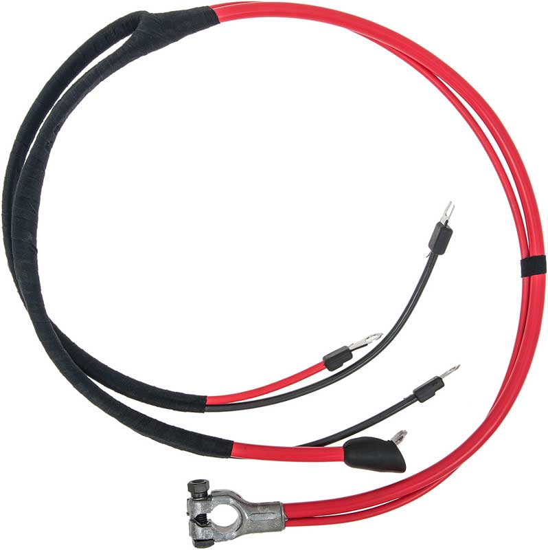 68 B BODY POSITIVE BATTERY CABLE BIG BLOCK WITH SPLIT STARTER LUG/HEAT SHEATH