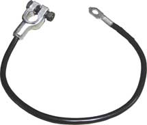 63-69 A, B BODY NEGATIVE BATTERY CABLE SMALL BLOCK WITH SQUARED HEAD 19"