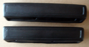 66-70 CHARGER, 67-70 C BODY 2 DOOR BLACK FRONT ARM REST PADS 13"