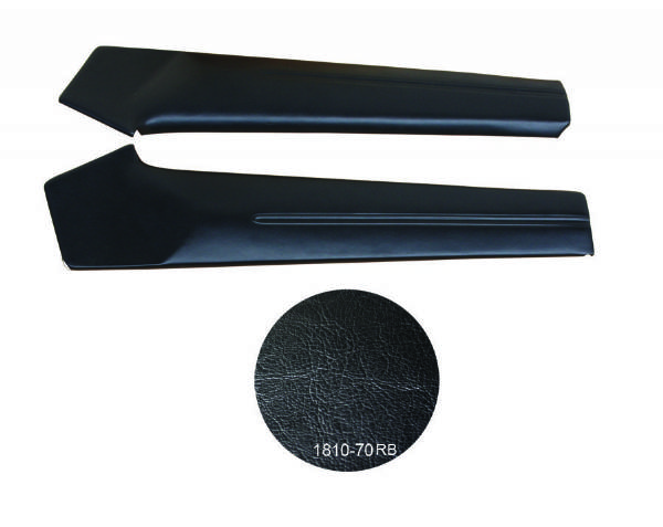 70 CHARGER BLACK REAR UPPER DOOR PADS