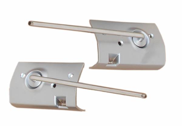 70-71 E-BODY CONVERTIBLE SATIN CHROME SUNVISOR PLATES