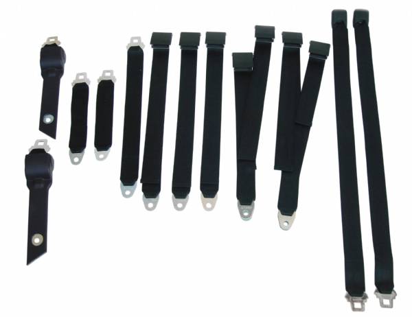 70-71 A BODY BLACK SEAT BELT SET BUCKET SEAT