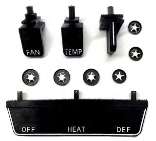 1968 - 1970 B-BODY HEATER CONTROL KNOB & PLATE SET