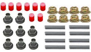 69 ROADRUNNER & GTX TAIL LIGHT HOUSING TO BODY MOUNTING KIT W/CORRECT RED STUD PROTECTORS