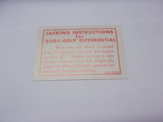 SURE GRIP GLOVE BOX DECAL