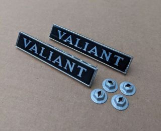 NEW REPRODUCTION 1970 - 1972 PLYMOUTH "VALIANT" FRONT FENDER NAME PLATE PAIR