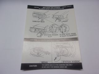 1973 CORONET/CHARGER JACK INSTRUCTIONS