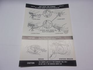 1973 SATELLITE/ROAD RUNNER JACK INSTRUCTIONS