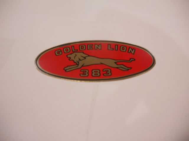 1959 GOLDEN LION "383" VALVE COVER DECAL