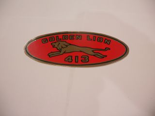 1959 GOLDEN LION "413" VALVE COVER DECAL