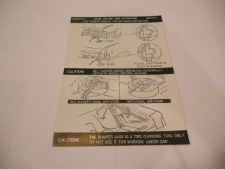 1973 IMPERIAL JACK INSTRUCTIONS