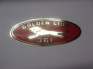 1961-62 GOLDEN LION "361" VALVE COVER DECAL