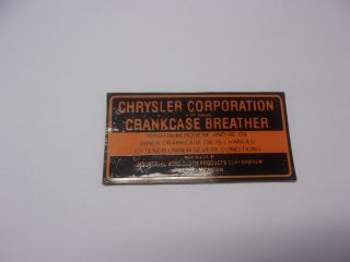 1937-56 6 CYL OIL FILLER CAP DECAL