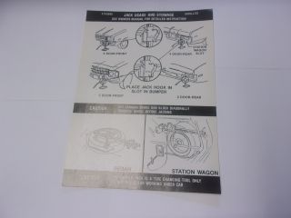 1974 SATELLITE/ROAD RUNNER JACK INSTRUCTIONS