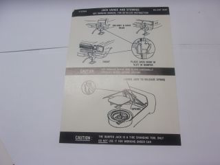 1974-75 DUSTER JACK INSTRUCTIONS