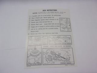 1965 CHRYSLER/880 JACK INSTRUCTIONS