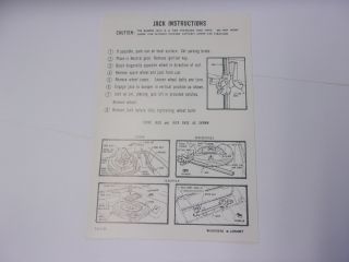 1965 B BODY JACK INSTRUCTIONS