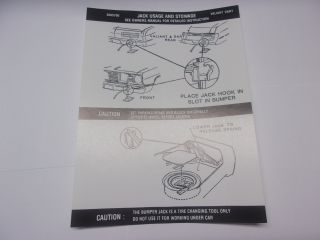 1972 A BODY JACK INSTRUCTIONS