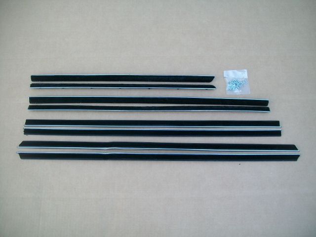 65-68 DODGE/CHRYSLER C BODY 4 DR HARDTOP COMPLETE SET BELT CATWHISKERS