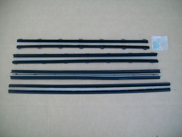 1966-67 B-Body 2 Door HARDTOP Belt Weatherstrip Catwhisker Set