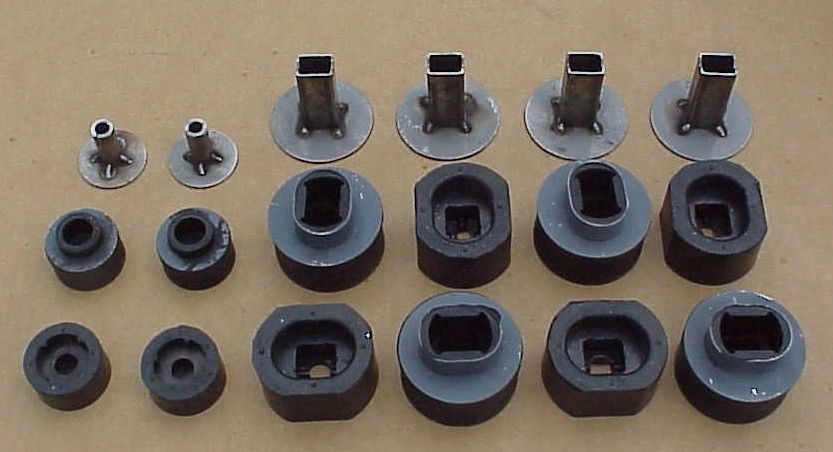 1973-1974 Plymouth Dodge B body Frame to Body Rubber Isolator Set