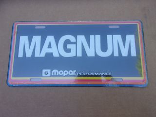 MAGNUM LICENSE PLATE