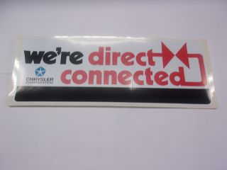 We're Direct Connected Decal