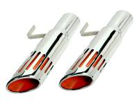 71-74 3" RED SLOTTED LONG STYLE EXHAUST TIPS