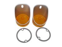 71-72 B-BODY PLYMOUTH FRONT MARKER LENSES AMBER