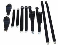 71 E BODY HARD TOP BLACK BUCKET SEAT BELT SET