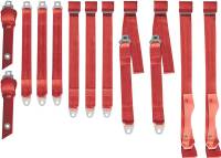 68-69 A BODY RED SEAT BELT SET BUCKET SEAT