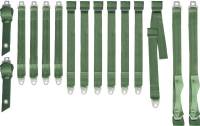 70-71 A BODY GREEN SEAT BELT SET BENCH SEAT