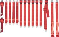 70-71 A BODY RED SEAT BELT SET BENCH SEAT