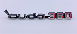 1973 - 1974 PLYMOUTH "CUDA 360" HOOD SCOOP EMBLEM